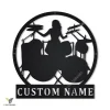 Personalized Drummer Female Metal Sign Art, Custom Drummer Female Metal Sign, Drummer Gifts For Men, Drummer Female Gift, Music Gift