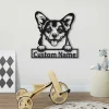 Personalized Welsh Corgi Dog Metal Sign Art, Custom Welsh Corgi Dog Metal Sign, Welsh Corgi Dog Gifts For Men, Dog Gift