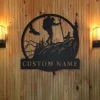 Personalized Mountain Hiking Monogram Metal Sign Art, Metal Wall Art, Mountain Hiking Metal Sign, Housewarming Outdoor Metal
