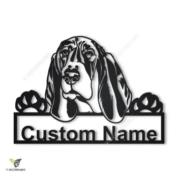 Personalized Basset Hound Dog Metal Sign Art, Basset Hound Metal Sign, Basset Houndgifts Funny, Dog Gift, Animal Custom