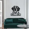 Personalized St Bernard Dog Metal Sign Art, Custom St Bernard Dog Metal Sign, St Bernard Dog Gifts Funny, Dog Gift, Animal Custom