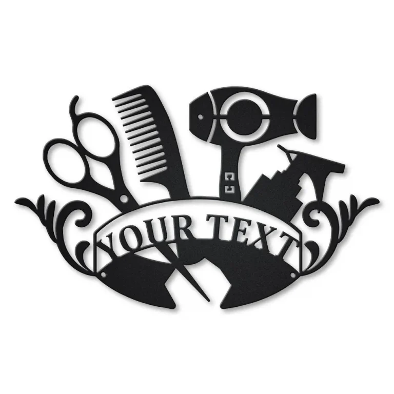Personalized Beauty Salon Metal Sign Art, Custom Hair Stylist Salon Monogram Metal Sign, Hair Stylist Gifts, Job Funny, Hair Salon Gift