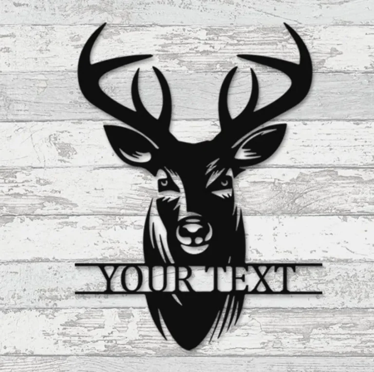 Personalized Deer Hunting Metal Wall, Housewarming Gift, Wall Decor, Hunting Lover Gift, Gift For Hunter, Gift For Father's Day, Metal Sign