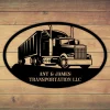 Semi Truck Metal Sign - Semi Truck Monogram - Custom Monogram - Metal Wall Art - Home Decor - Custom Metal Wall Art - Wall Art - Metal Art