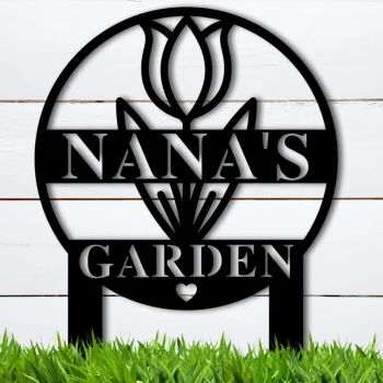 Metal Sign For Garden, Personalized Garden Sign, Custom Garden Sign On Stake, Metal Garden Sign, Nana Gift, Garden Gifts, Gardener Decor