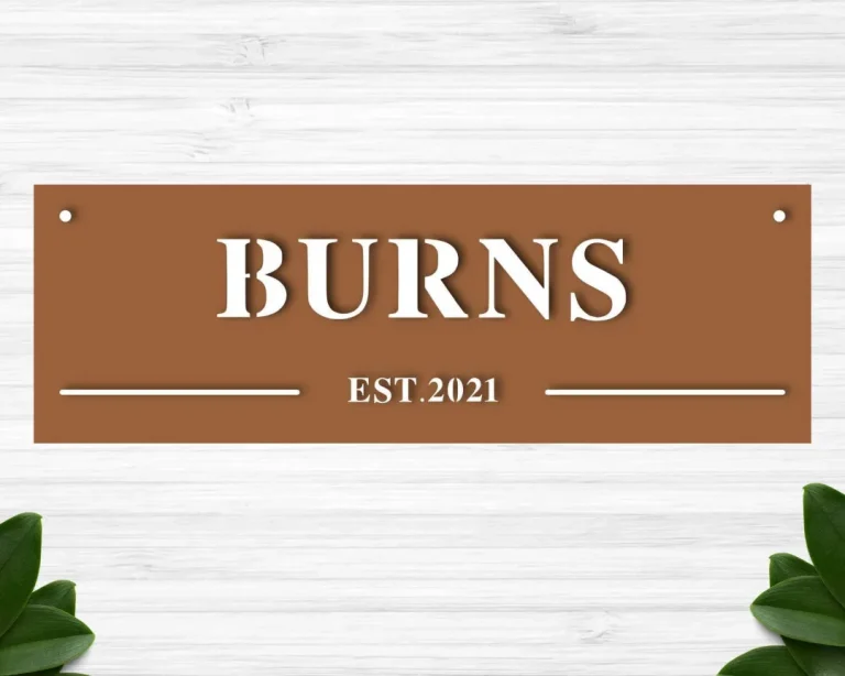 Custom Metal Name Sign, Personalized Established Date Sign, Established Date Sign, Est. Date Sign, Est. Date Name Sign, Name With Est. Date