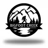 Personalize Bigfoot Metal Sign, Camp Sign, Christmas Gift For Him, Metal Name Sign, Fathers Day