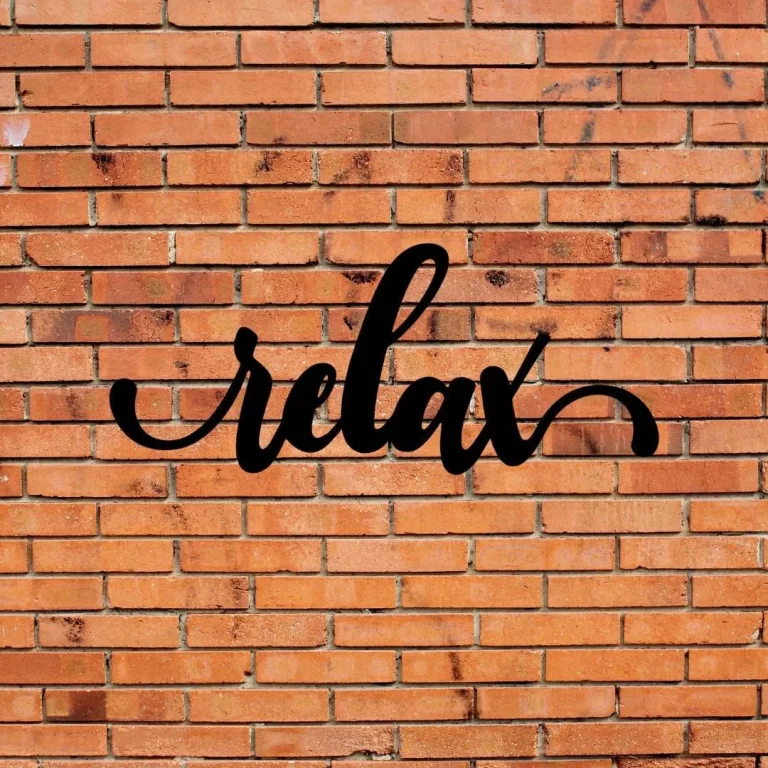 Relax Sign Cut Metal Sign, Wall Decor Metal Sign, Home Decor Metal Art