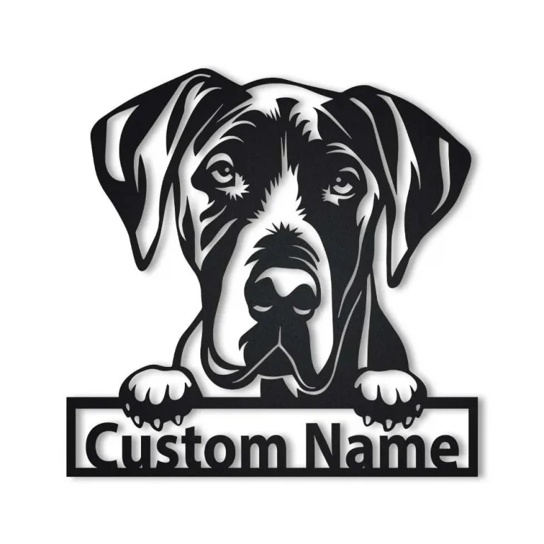 Personalized Great Dane Dog Metal Sign Art, Custom Great Dane Dog Metal Sign, Birthday Gift, Animal Funny