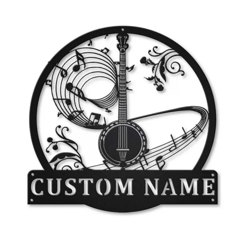 Personalized Banjo Music Metal Sign Art, Custom Banjo Music Metal Sign, Banjo Gifts For Men, Banjo Gift, Musical Instrument Gift