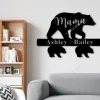 Mama Bear Metal Sign, Personalized Mother's Day Gift, Bear Cubs Sign, Custom Mother's Day Sign, Gift For Mom, Gift From Kids, Kitchen Decor