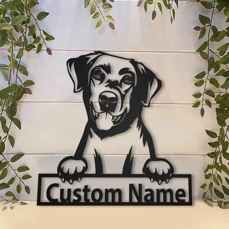 Personalized Labrador Retriever Dog Metal Sign Art, Custom Labrador Retriever Metal Sign, Birthday Gift, Animal Funny, Fathers Day Gift