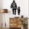 Firefighter Metal Wall Art, Father And Son Metal Sign, Gift For Fathers Day, Fireman Gift, Love Father, Sign For House, Wall Decor
