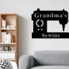 Sewing Room Metal Sign, Custom Sewing Machine Sign, Personalized Mother's Day Gift, Grandma Sewing Sign, Gift For Mom, Craft Room Sign