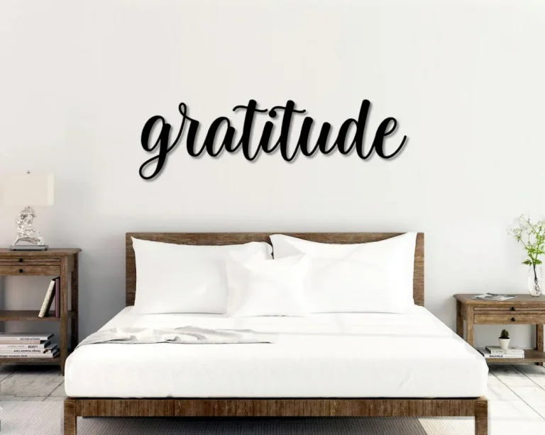 Gratitude Metal Word Art, Kembara Script Word Art, Indoor Outdoor Gratitude Metal Sign, Metal Wall Art, Farmhouse Decor, Gratitude Word