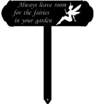 Metal Fairy Garden Sign, Metal Wall Art, Metal House Sign