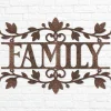 Metal Family Sign Metal Family Wall Decor Family Wall Art Family Wall Sign Family Metal Word Dining Room Wall Art Metal Cursive Word Sign
