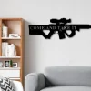 Personalized Gun Name Sign, Gun Owner Gift, Armory Decor, 2nd Amendment, Army Gift, Veteran Gift, Father's Day Gift, Hunting Gift, Ar-15