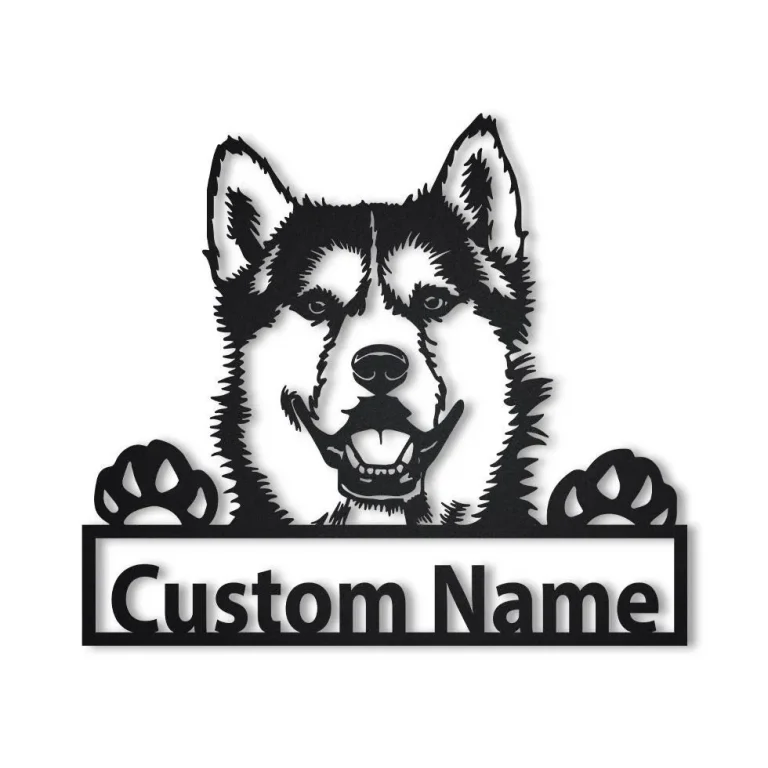 Personalized Siberian Husky Dog Metal Sign Art, Custom Siberian Husky Dog Metal Sign, Dog Gifts Funny, Dog Gift, Animal Custom