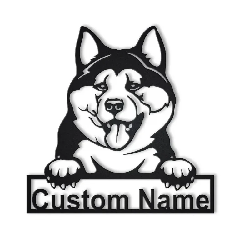 Personalized Akita Inu Dog Metal Sign Art, Custom Akita Inu Dog Metal Sign, Akita Inu Dog Gifts For Men, Dog Gift, Birthday Gift