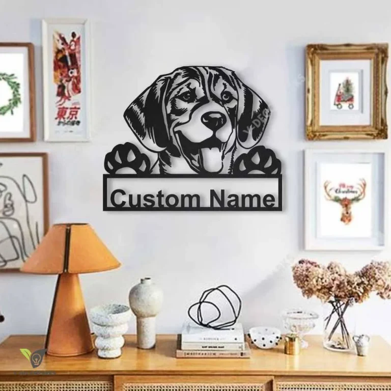 Personalized Beagle Dog Metal Sign Art, Custom Beagle Dog Metal Sign, Dog Gift, Birthday Gift, Animal Funny