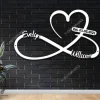 Infinity Heart Metal Sign,gift For Couple,personalized Metal Wall Decor,gift For Her,gift For Boyfriend,gift For Husband, Anniversary Gift