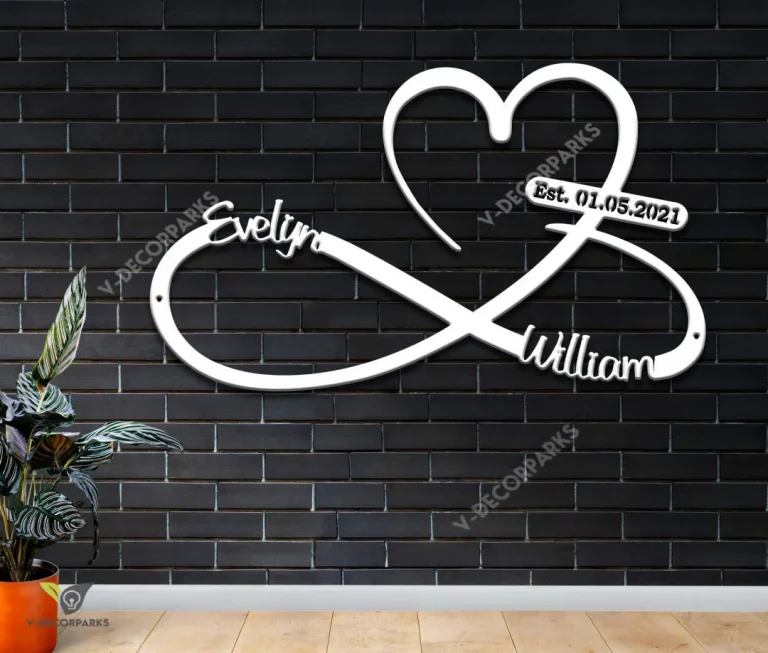 Infinity Heart Metal Sign,gift For Couple,personalized Metal Wall Decor,gift For Her,gift For Boyfriend,gift For Husband, Anniversary Gift