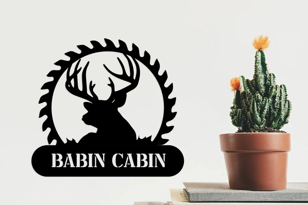 il_fullxfull.3101102014_721r_1024x1024_2x_68dd7fcc-de34-4ae1-ac21-40c94a801c4d.webp Deer Sign, Deer Antler Decor, Deer Hunter Gift, Deer Camp Sign, Christmas Gift For Him, Deer Name Metal Sign, Fathers Day Gif