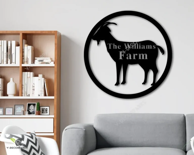 Goat Farm Metal Sign, Custom Goat Sign, Personalized Goat Barn Sign, Goat Metal Wall Art, Goat Farmer Gift, Farmhouse Decor, Goat Ranch