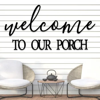 Welcome To Our Porch Metal Sign, Metal Welcome Sign, Metal Wall Art, Porch Sign, Indoor Or Outdoor Welcome Sign, Outdoor Metal Sign For Home