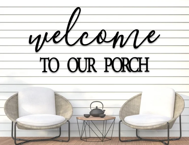 Welcome To Our Porch Metal Sign, Metal Welcome Sign, Metal Wall Art, Porch Sign, Indoor Or Outdoor Welcome Sign, Outdoor Metal Sign For Home