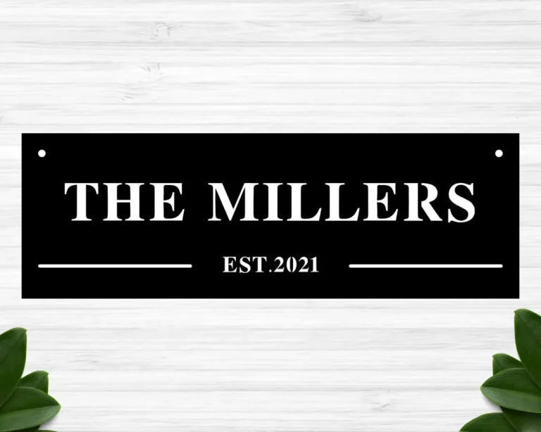 Custom Metal Name Sign, Personalized Established Date Sign, Established Date Sign, Est. Date Sign, Est. Date Name Sign, Name With Est. Date