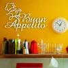 Buon Appetito Metal Sign, Kitchen Wall Decor, Mothers Day Gift, Dining Room Wall Art, Farmhouse Decor, Rustic Metal Word, Housewarming Gift