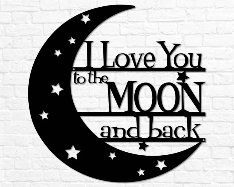 I Love You To The Moon And Back Sign, Nursery Decor, Nursery Sign, Kids Bedroom Sign, Above Crib Signs Birthday Gift, Baby Room Decor