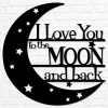 I Love You To The Moon And Back Sign, Nursery Decor, Nursery Sign, Kids Bedroom Sign, Above Crib Signs Birthday Gift, Baby Room Decor