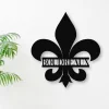 Personalized Fleur De Lis Metal Sign, Christmas Gift, Metal Fleur De Lis, Fleur De Lis Sign, Last Name Sign, Fleur Dis Lis Gift,