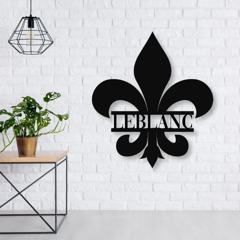 Personalized Fleur De Lis Metal Sign, Christmas Gift, Metal Fleur De Lis, Fleur De Lis Sign, Last Name Sign, Fleur Dis Lis Gift,