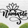 Namaste Sign, Metal Namaste Sign, Yoga Studio Decor, Namaste Wall Art, Namaste Decor, Personalized Yoga Sign, Word Wall Art, Meditation Gift