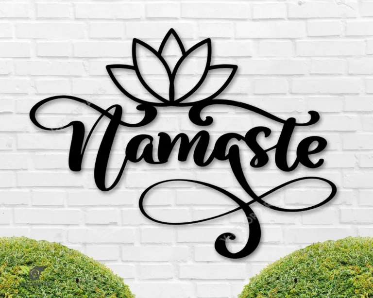 Namaste Sign, Metal Namaste Sign, Yoga Studio Decor, Namaste Wall Art, Namaste Decor, Personalized Yoga Sign, Word Wall Art, Meditation Gift