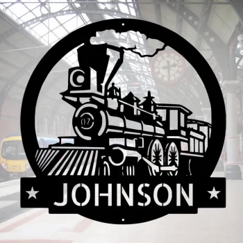 Train Metal Sign - Metal Wall Decor, Custom Metal Name Sign ,christmas Gift For Him, Name Metal Sign, Fathers Day Gift