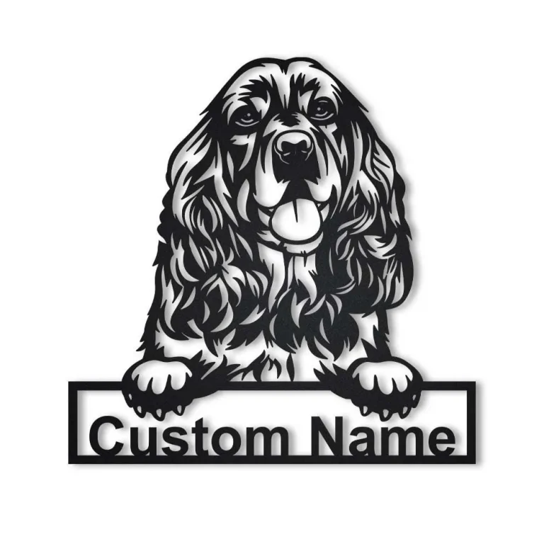 Personalized Cocker Spaniel Dog Metal Sign Art, Custom Cocker Spaniel Dog Metal Sign, Dog Gift, Birthday Gift, Animal Funny