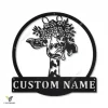 Personalized Giraffe Monogram Metal Sign Art, Custom Giraffe Monogram Metal Sign, Birthday Gift, Animal Funny, Father's Day Gift