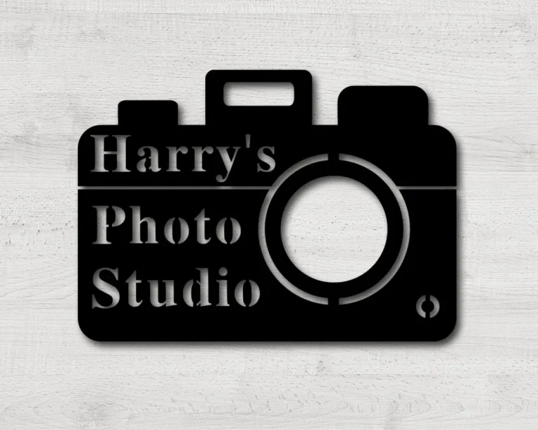 Photo Studio Metal Sign, Custom Photo Studio Sign, Personalized Photography Business Sign, Photographer Gift, Photo Booth Sign, Camera