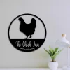 The Chick Inn Round Chicken Metal Sign, Chicken Coop Door Sign, Chick Inn Sign, Funny Chicken Sign, Cute Chicken Sign, Welcome Sign