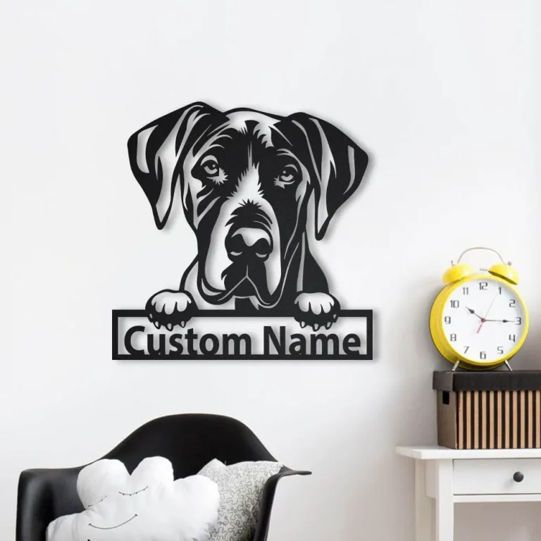 Personalized Great Dane Dog Metal Sign Art, Custom Great Dane Dog Metal Sign, Birthday Gift, Animal Funny