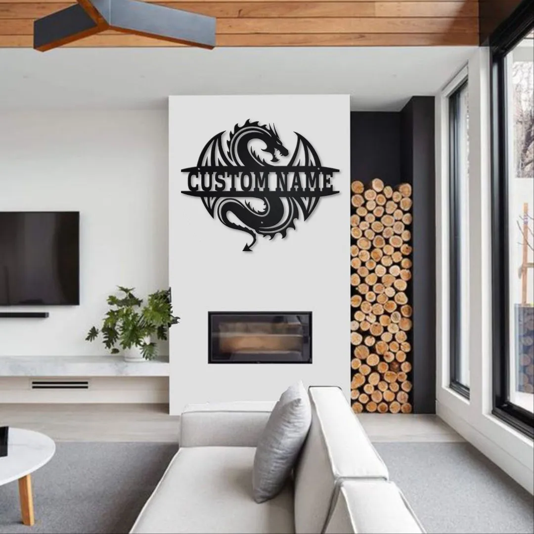 il_fullxfull.3120451925_pkbc.webp Personalized Dragon Metal Sign, Dragon Metal Wall Art, Office Wall Art, Housewarming Outdoor Metal Sign, Gifts Dragon Lover,