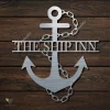 Laser Cut Metal Anchor Monogram Sign, Contemporary Anchor Monogram Design, Anchor Wall Art, Family Monogram, Anchor Sign, Custom Anchor Sign