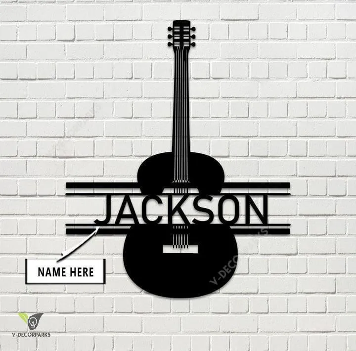 il_fullxfull.3121088208_omai.webp Guitar Metal Sign, Metal Guitar Welcome Sign, Custom Guitar Monogram, Musician Gifts, Guitar Lovers, Custom Guitar Decoration