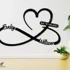 Infinity Heart Metal Sign,gift For Couple,personalized Metal Wall Decor,gift For Her,gift For Boyfriend,gift For Husband, Anniversary Gift