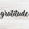 Gratitude Metal Word Art, Kembara Script Word Art, Indoor Outdoor Gratitude Metal Sign, Metal Wall Art, Farmhouse Decor, Gratitude Word